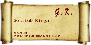 Gotlieb Kinga névjegykártya